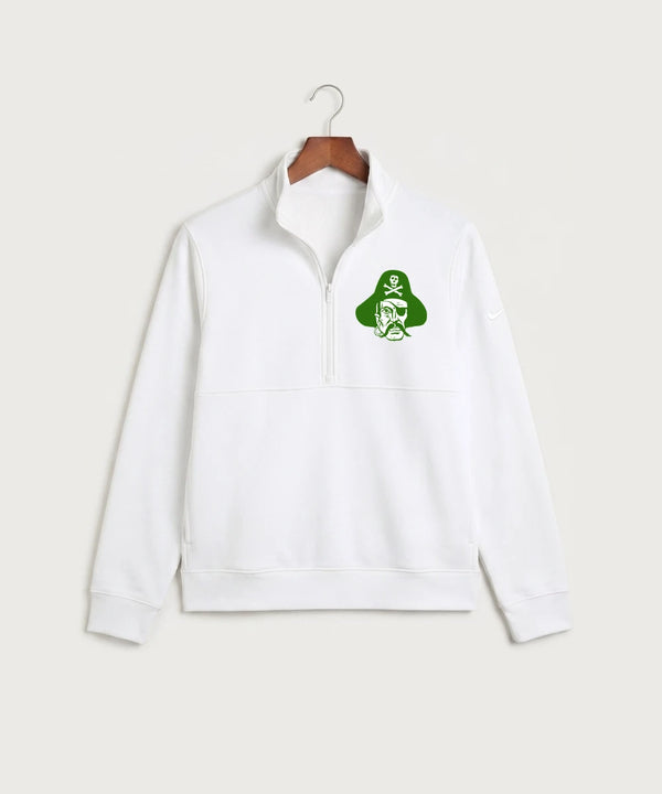 Verndale High School Football (Boys) - White Nike Club Fleece Sleeve Swoosh 1/2-Zip NKDX6718