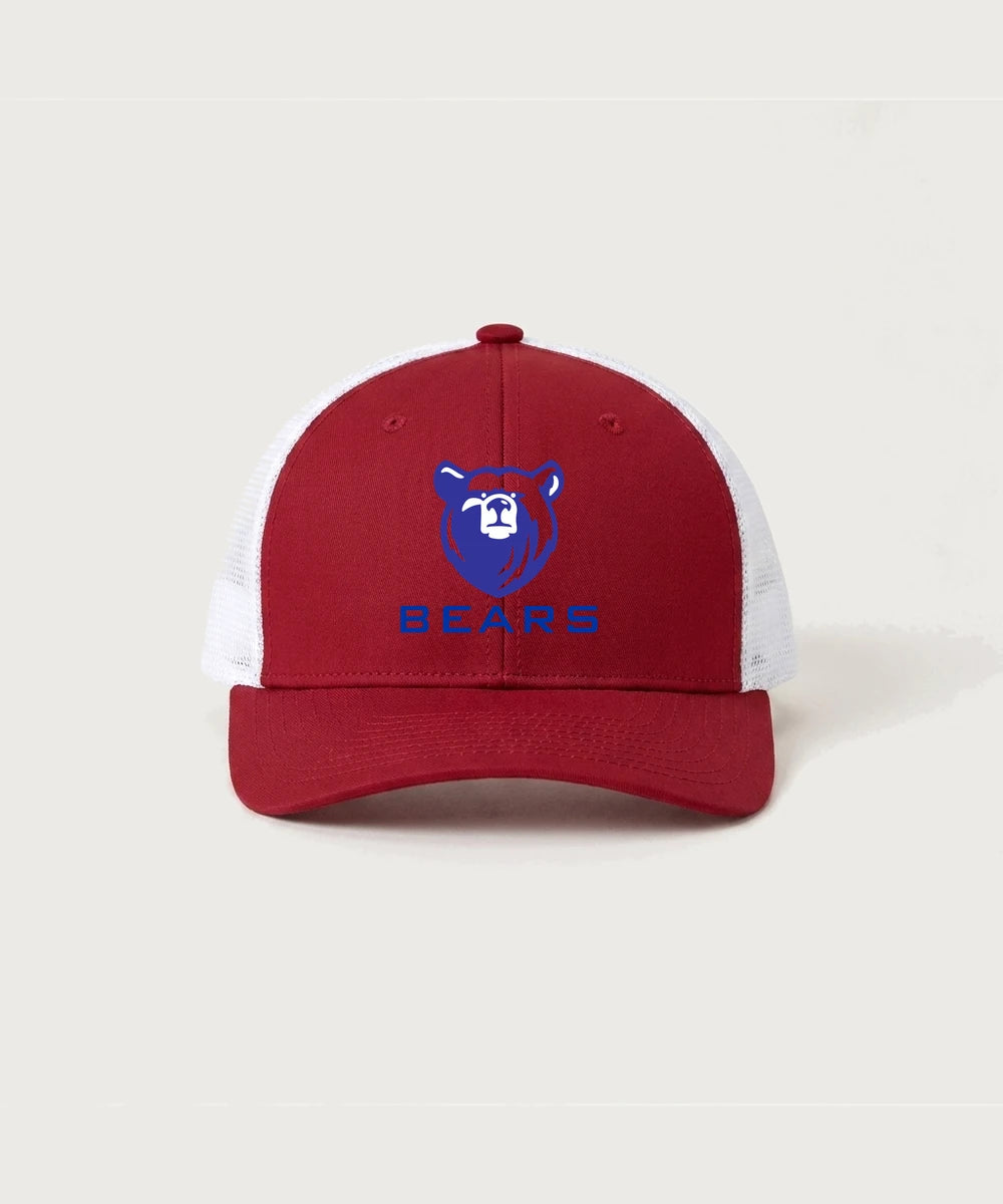 Bertha Hewitt High School Football (Boys) - Deep Red/ White Sport-Tek Club Trucker Cap STC46