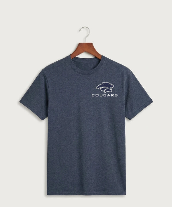 Zumbrota Mazeppa High School Volleyball (Girls) - Heather Navy Port & Co Core Cotton Tee. PC54