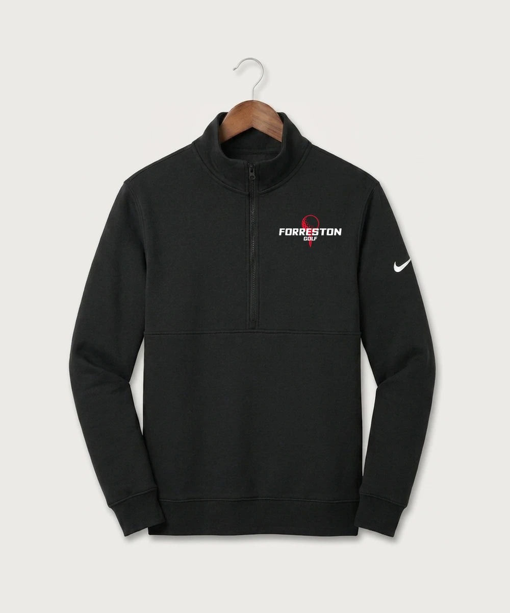 Forreston Golf - Black Nike Club Fleece Sleeve Swoosh 1/2-Zip NKDX6718