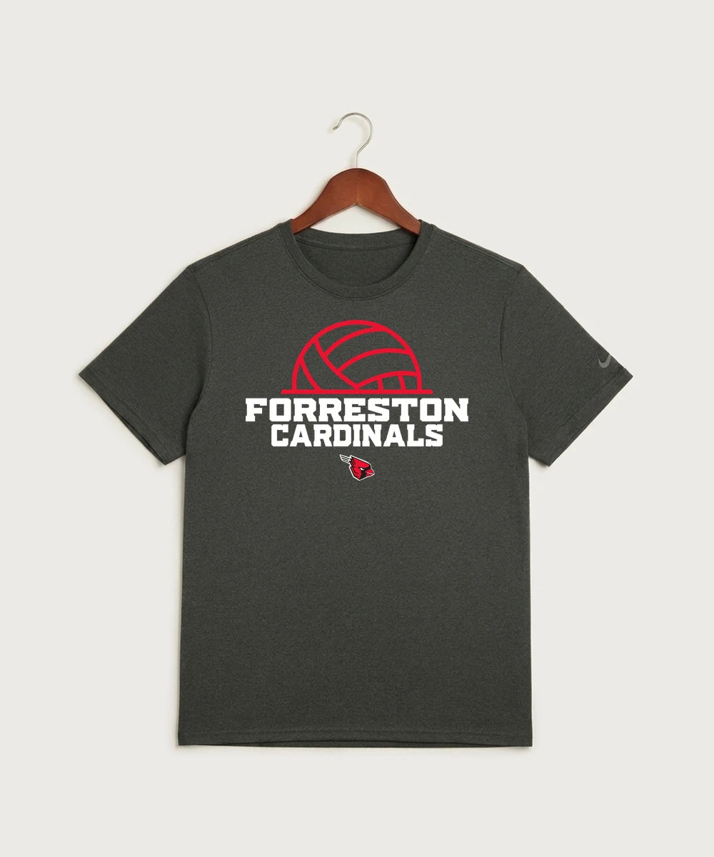 Forreston Volleyball - Dark Smoke Heather Nike Swoosh Sleeve rLegend Tee NKDX8730