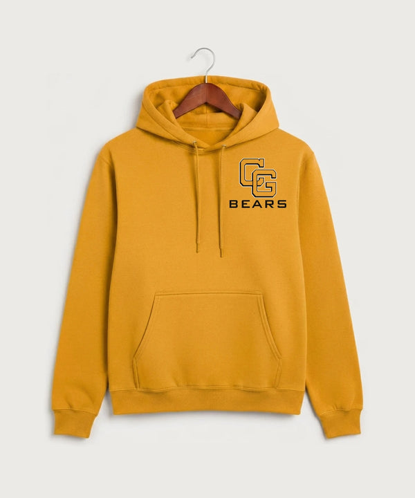 Clearbrook Gonvick High School Football (Boys) - Gold Port & Co Core Fleece Pullover Hooded Sweatshirt. PC78H