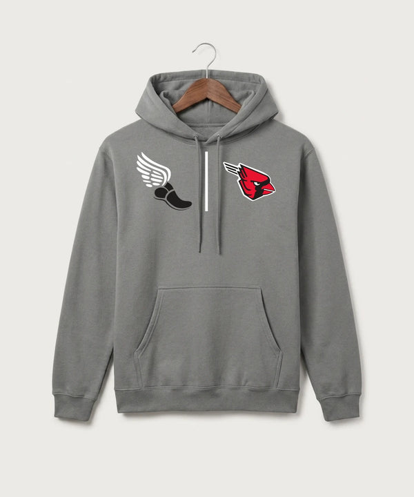 Forreston Track and Field - Medium Grey Port & Co Core Fleece Pullover Hooded Sweatshirt. PC78H