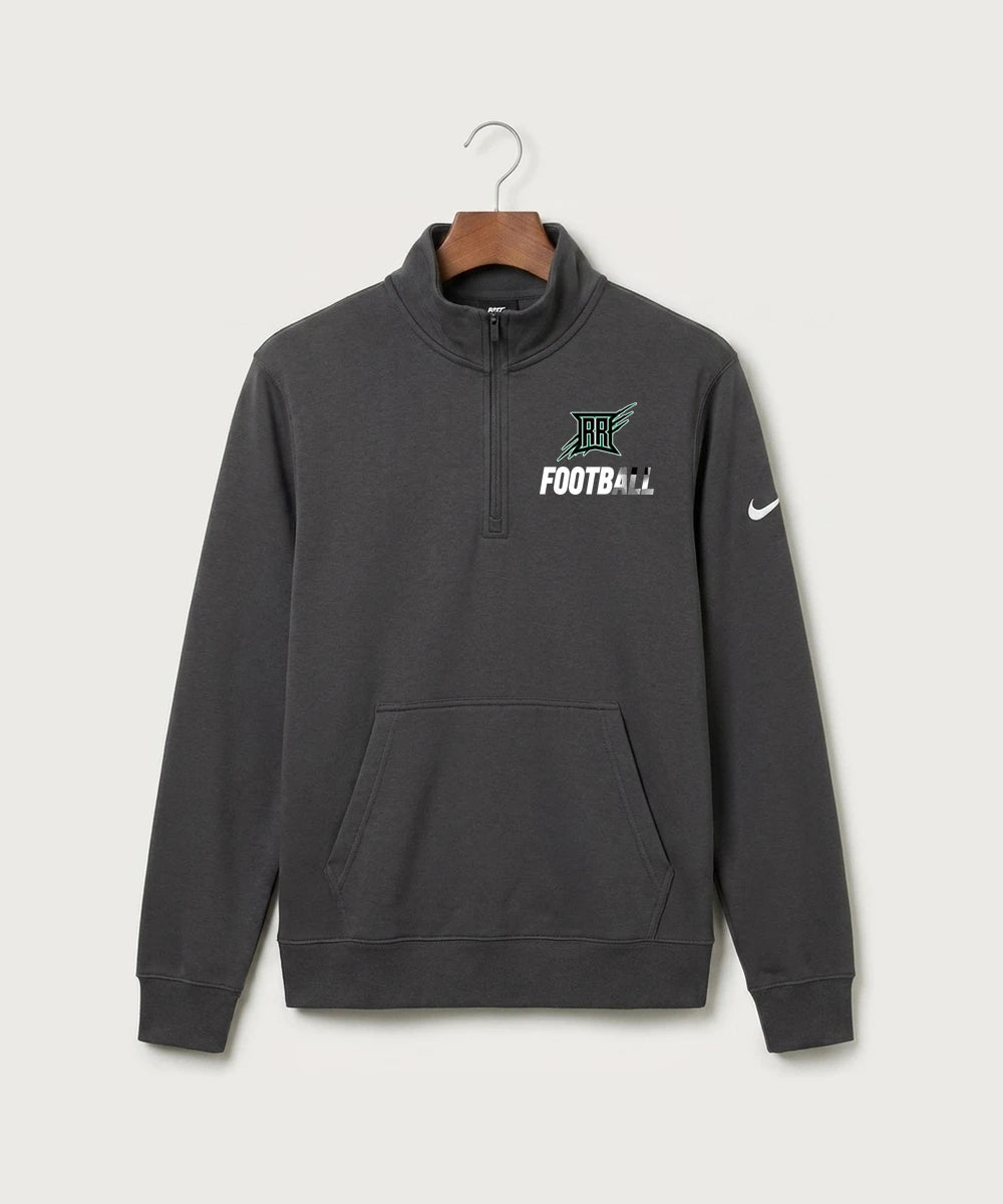 Rock Ridge High School Football (Boys) - Anthracite Nike Club Fleece Sleeve Swoosh 1/2-Zip NKDX6718