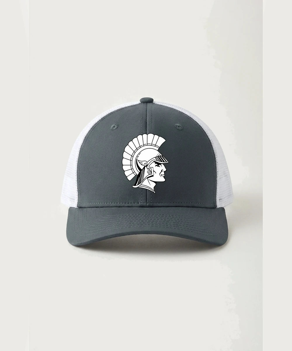 Wauwatosa West Football - Iron Grey/ White Sport-Tek Club Trucker Cap STC46