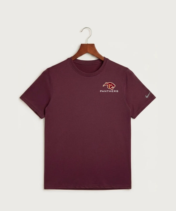 Pine Island High School Football (Boys) - Deep Maroon Nike Swoosh Sleeve rLegend Tee NKDX8730