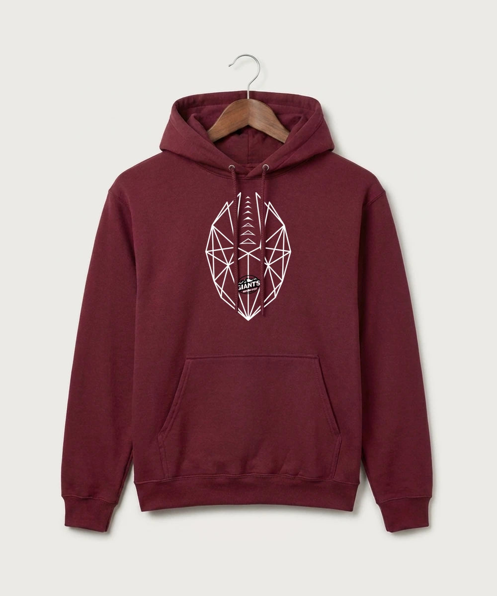 Mesabi East High School Football (Boys) - Cardinal Port & Co Core Fleece Pullover Hooded Sweatshirt. PC78H