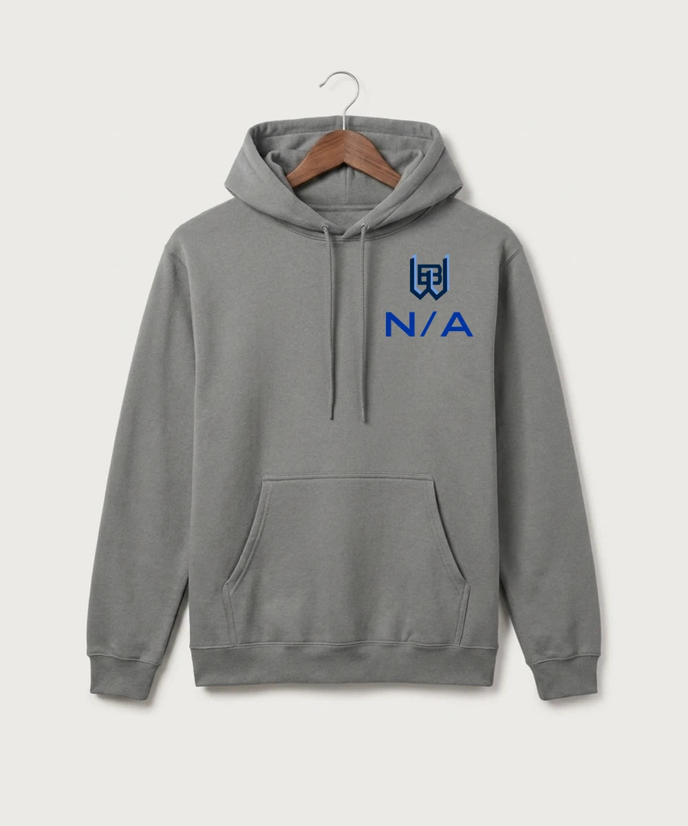 West Bend West High School Football - Medium Grey Port & Co Core Fleece Pullover Hooded Sweatshirt. PC78H