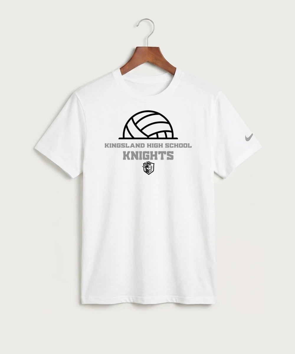 Kingsland High School Volleyball (Girls) - White Nike Swoosh Sleeve rLegend Tee NKDX8730