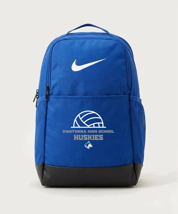 Owatonna High School Volleyball (Girls) - Game Royal Nike Brasilia Medium Backpack NKDH7709