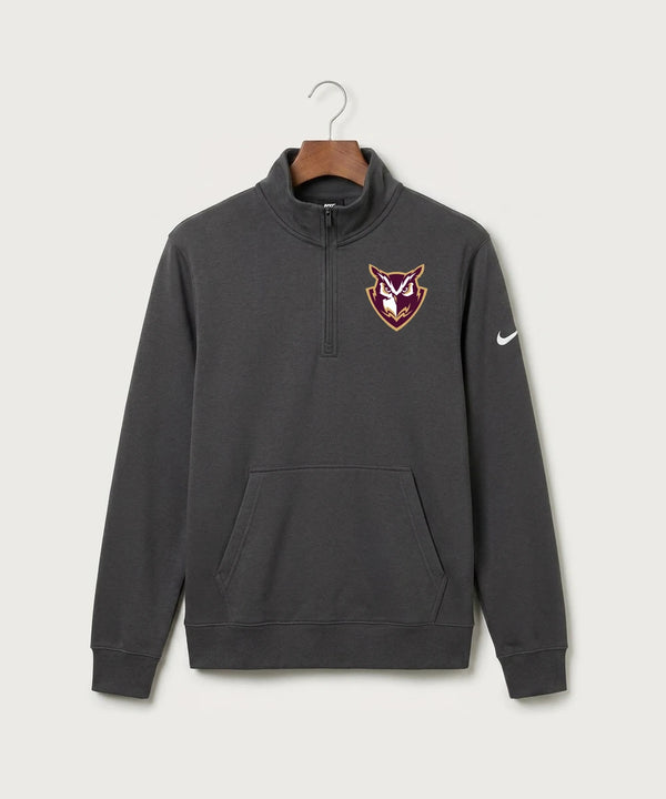 Hancock High School Football (Boys) - Anthracite Nike Club Fleece Sleeve Swoosh 1/2-Zip NKDX6718