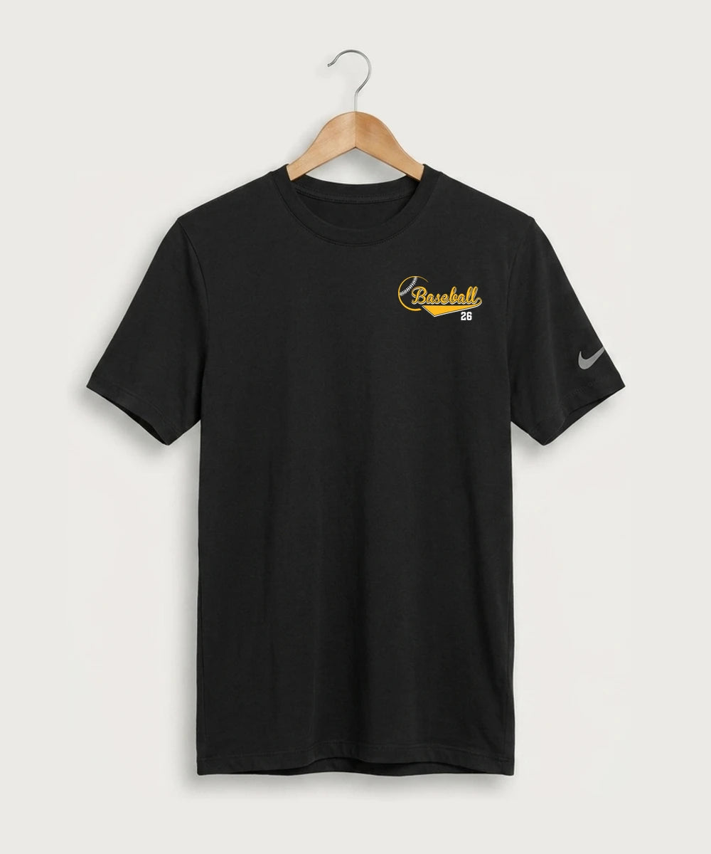 MAYBA Baseball Team Store - Black Nike Swoosh Sleeve rLegend Tee NKDX8730