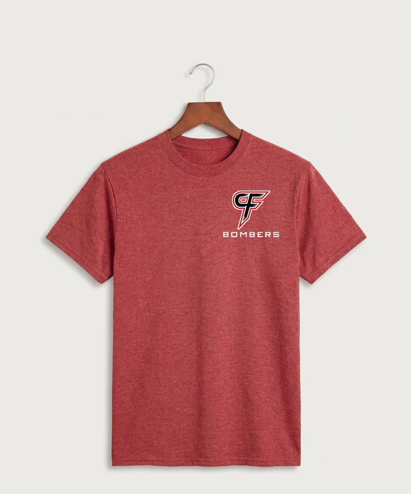 Cannon Falls High School Volleyball (Girls) - Heather Red Port & Co Core Cotton Tee. PC54