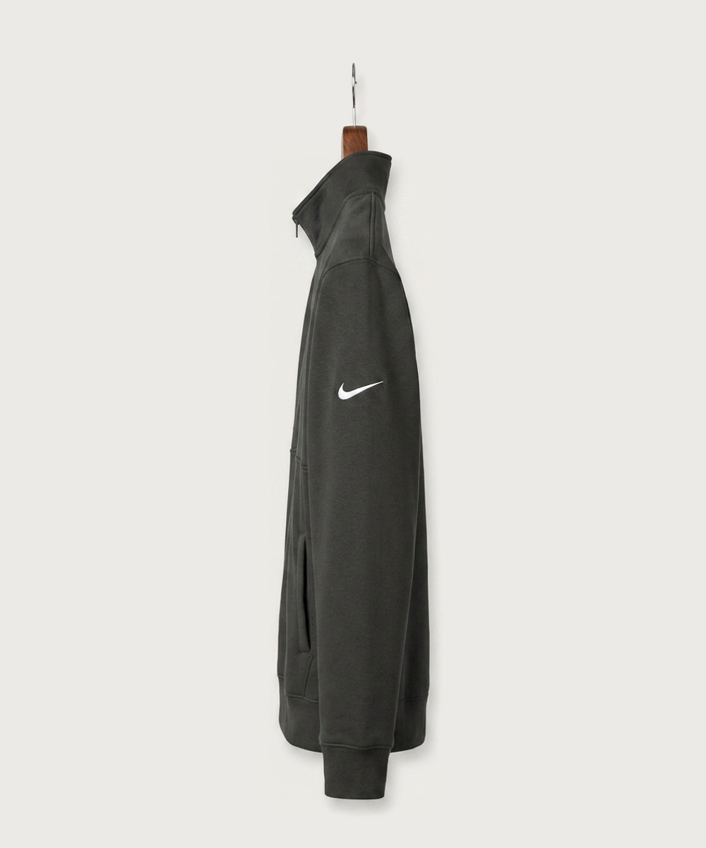Lancer Archer Club Archery Team Store - Anthracite Nike Club Fleece Sleeve Swoosh 1/2-Zip NKDX6718 (left sleeve)