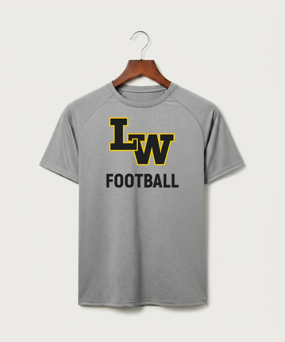 Le-Win Football - Gray Tee - Full Front