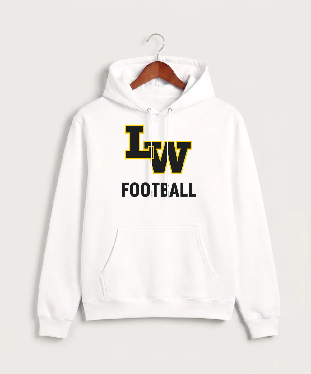 Le-Win Football - White Hoodie Value - Full Front