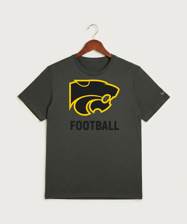 Le-Win Football - Dark Smoke Heather Nike Swoosh Sleeve rLegend Tee NKDX8730
