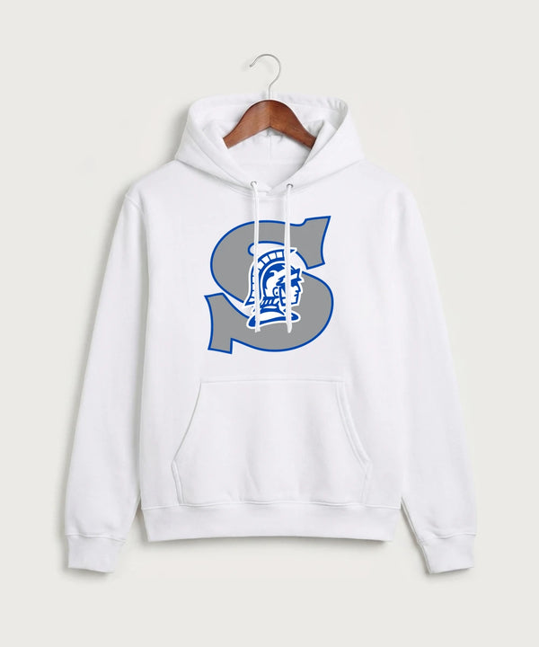 Southwest Football - White Port & Co Core Fleece Pullover Hooded Sweatshirt. PC78H