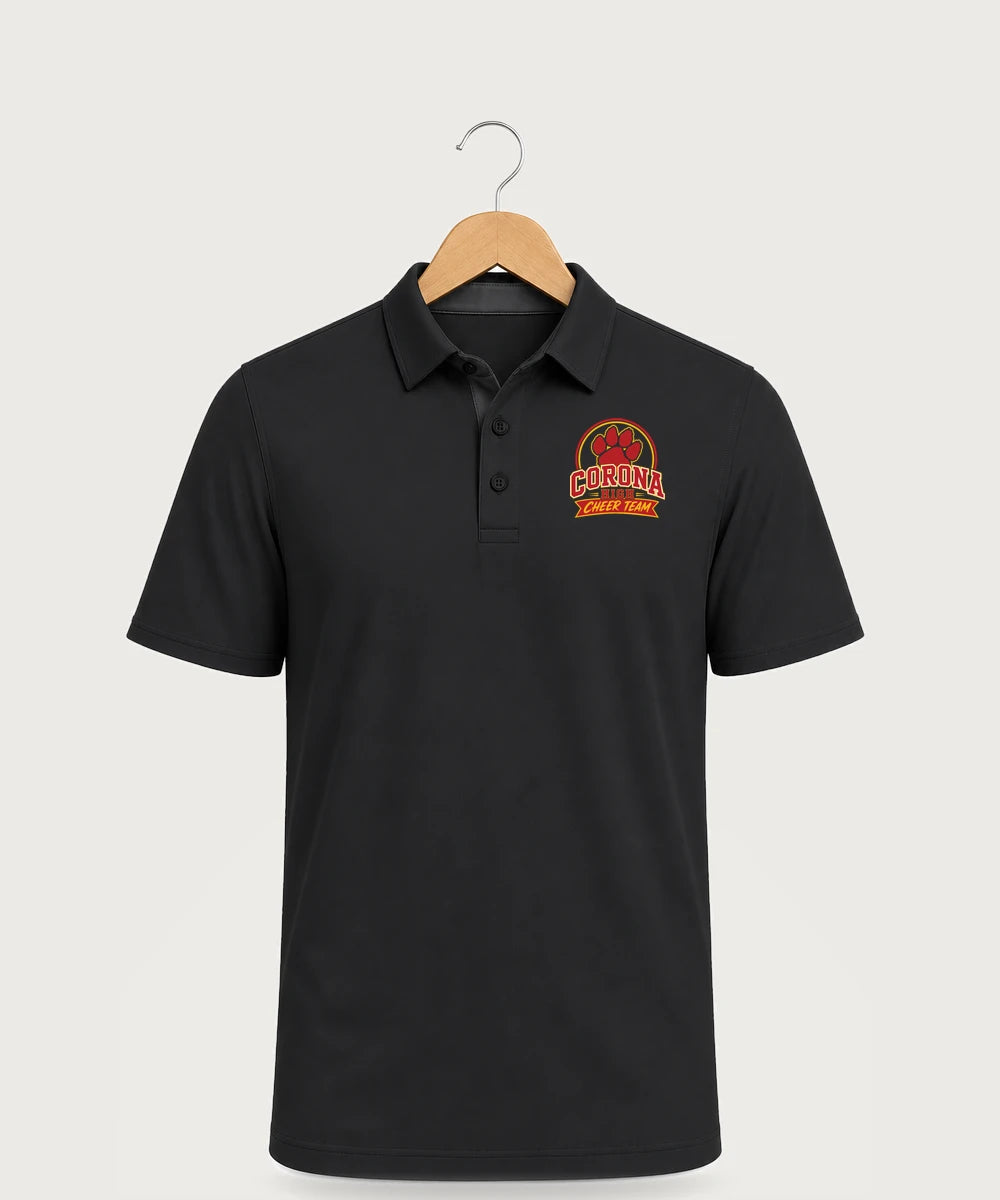 Corona Senior High School Cheer - Black Polo
