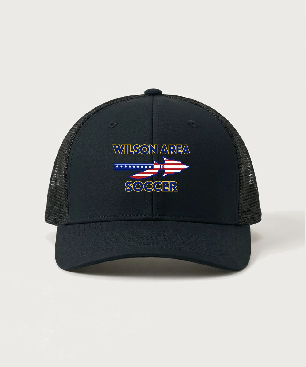 Wilson Area School Soccer Soccer - Black/ Black Sport-Tek Club Trucker Cap STC46