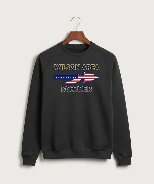 Wilson Area School Soccer Soccer - Black Crewneck