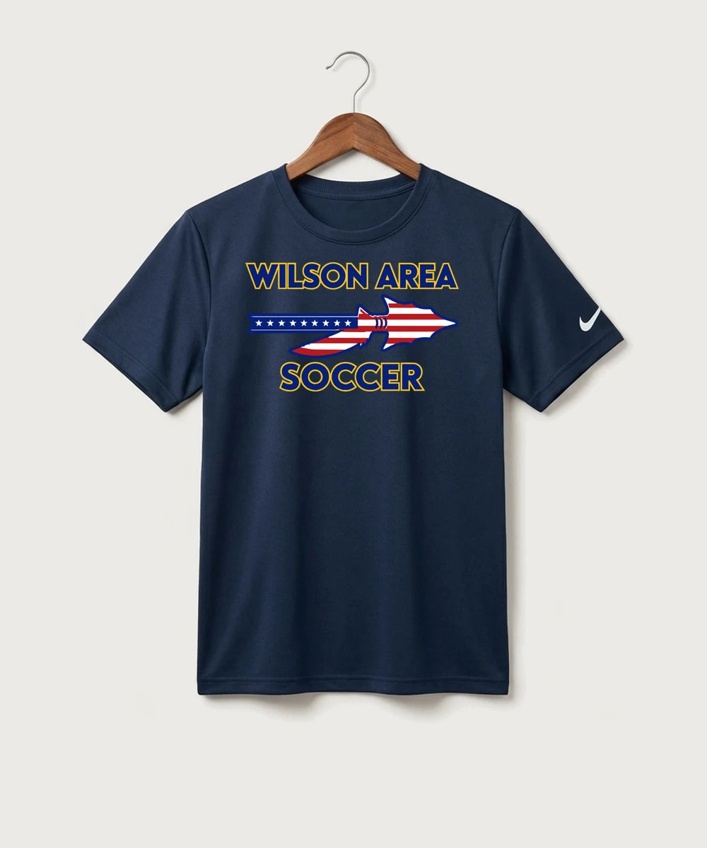 Wilson Area School Soccer Soccer - College Navy Nike Youth Swoosh Sleeve rLegend Tee NKDX8787