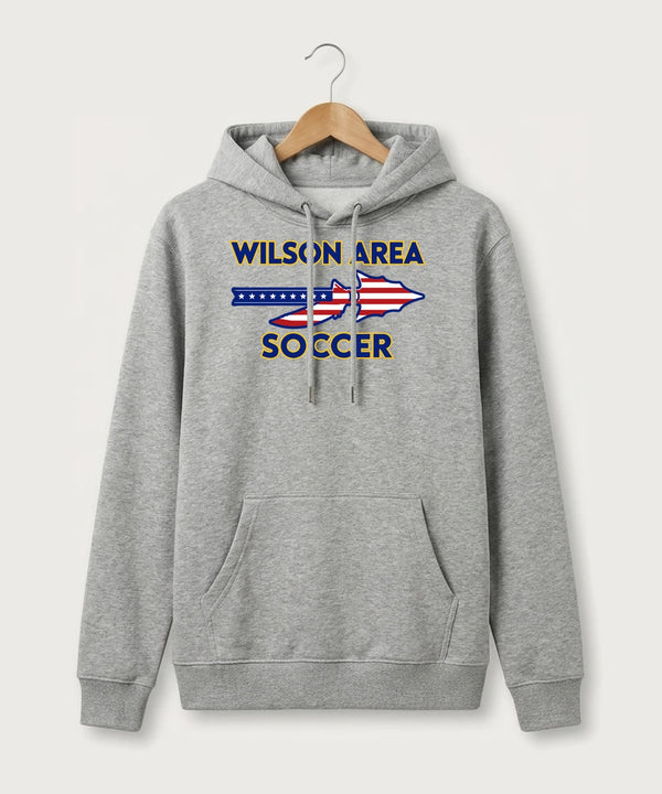 Wilson Area School Soccer Soccer - Heather Grey Hoodie Value