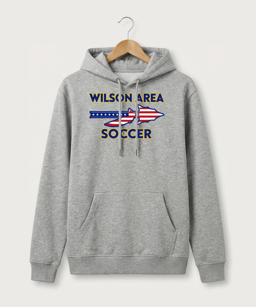 Wilson Area School Soccer Soccer - Heather Grey Hoodie Value