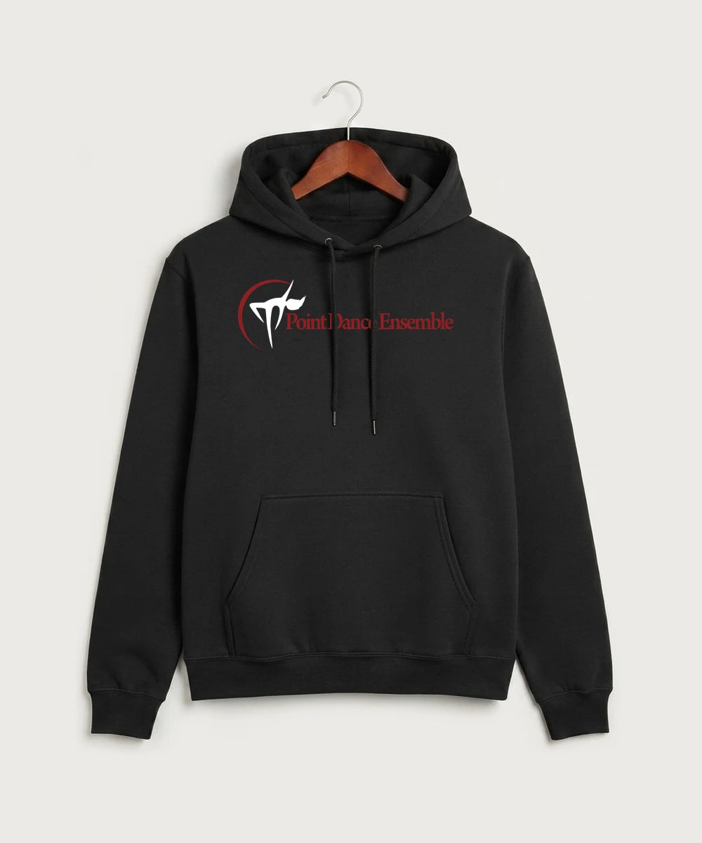 Point Dance Ensemble Dance - Jet Black Port & Co Core Fleece Pullover Hooded Sweatshirt. PC78H