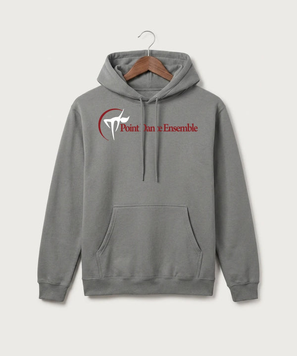 Point Dance Ensemble Dance - Medium Grey Port & Co Core Fleece Pullover Hooded Sweatshirt. PC78H