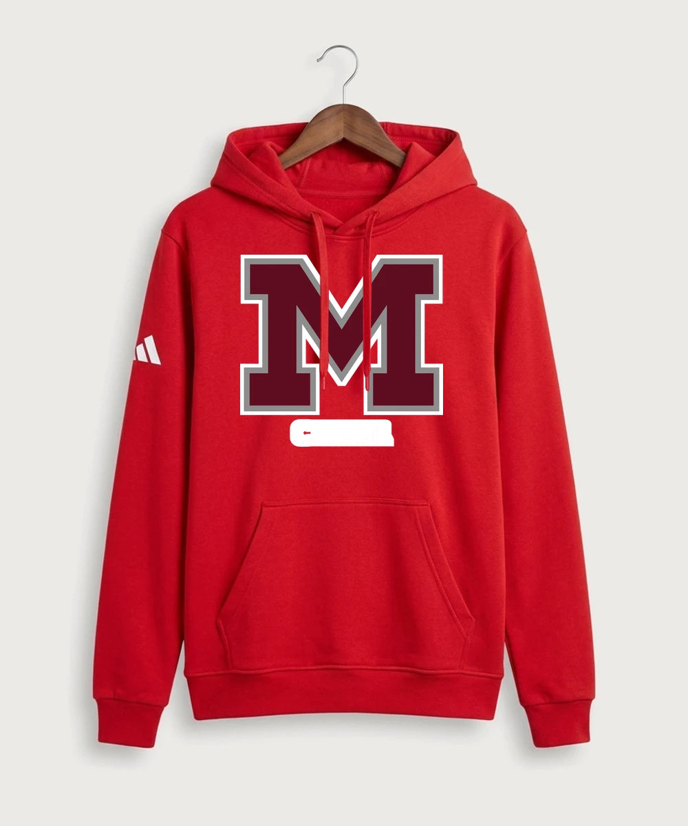 Moline Cheer general - Red Unisex Fleece Hooded Sweatshirt
