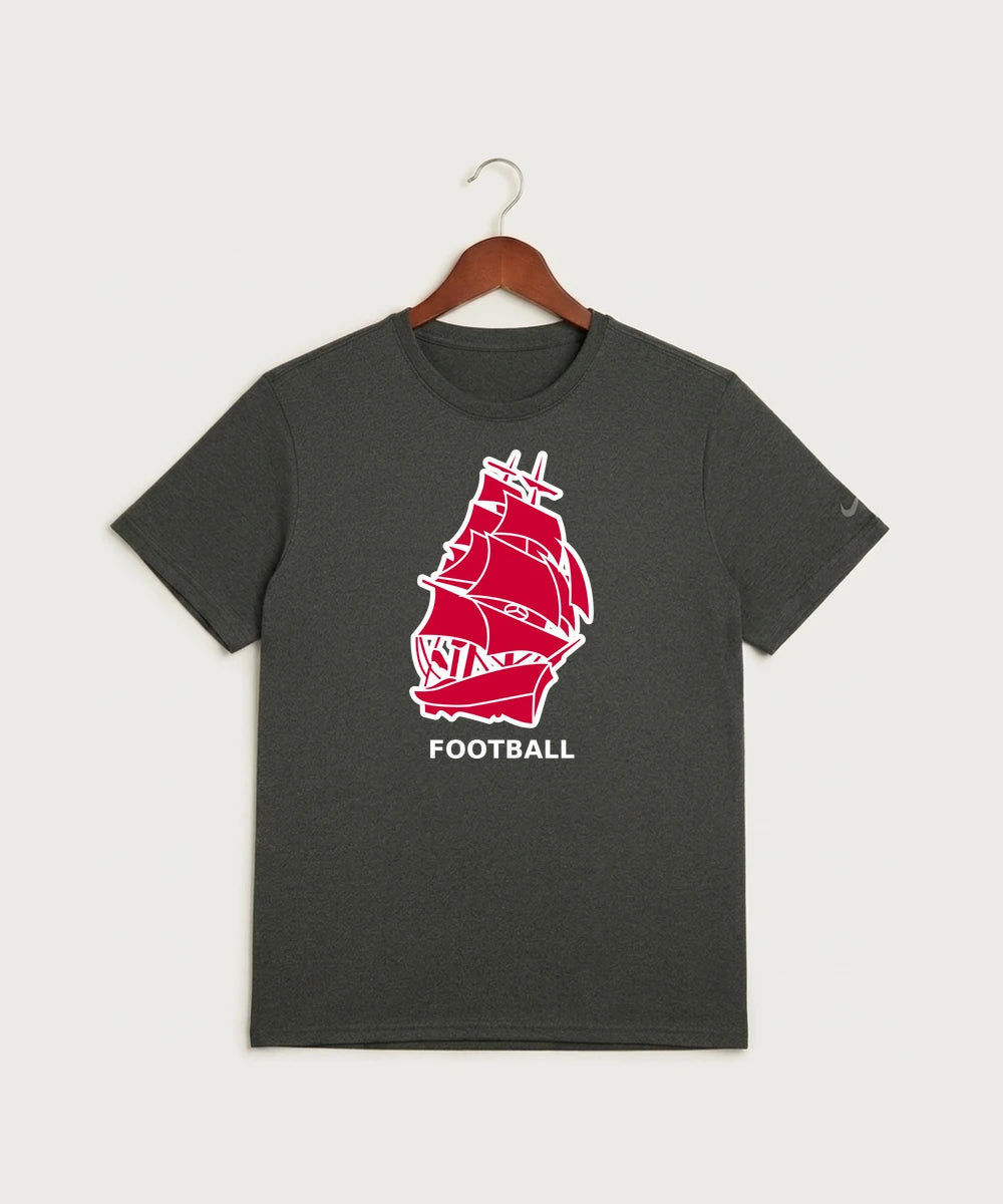 Amboy Football general - Dark Smoke Heather Nike Swoosh Sleeve rLegend Tee NKDX8730