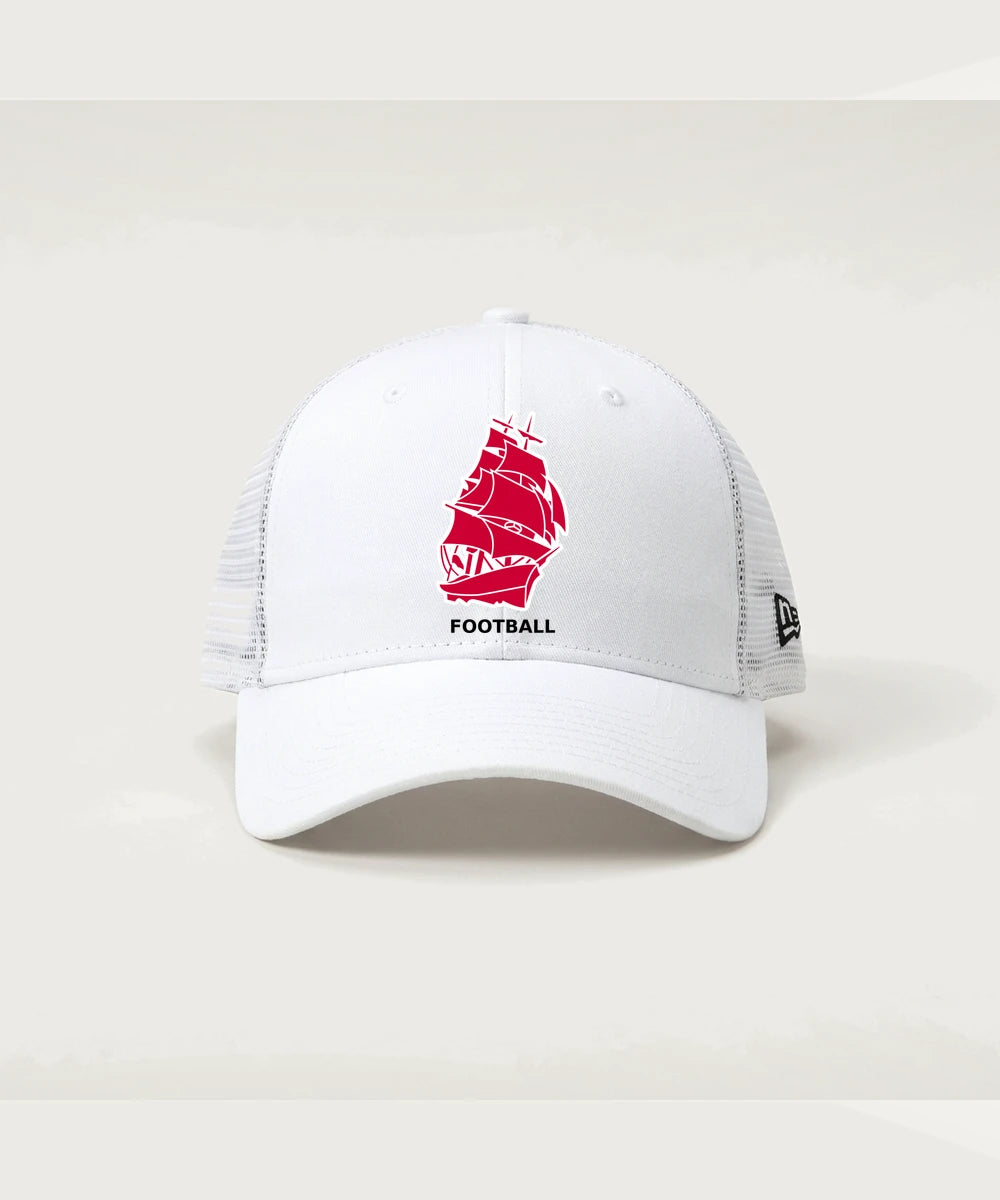 Amboy Football general - Flag White/ White New Era - Stretch Mesh Cap. NE1020