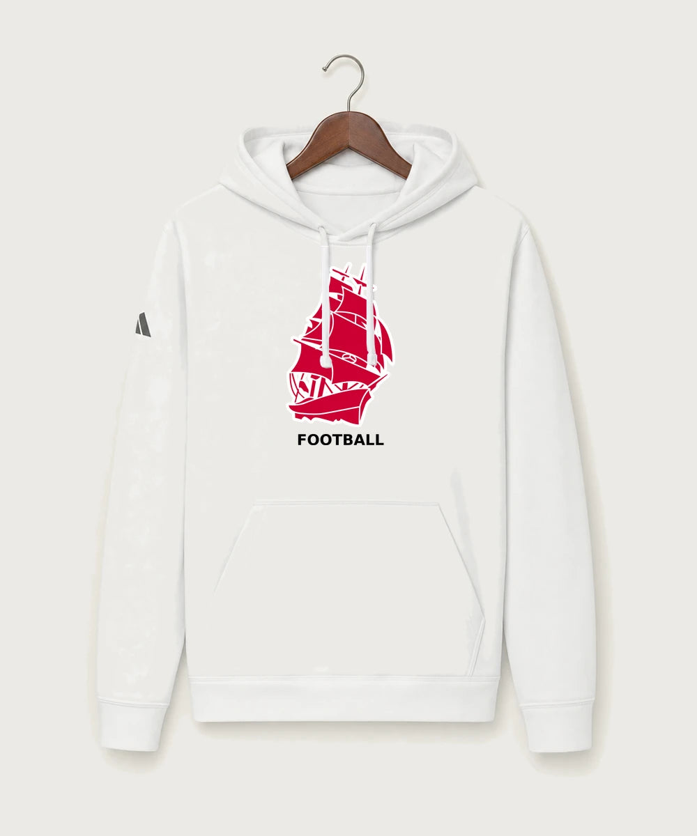 Amboy Football general - White Unisex Fleece Hooded Sweatshirt