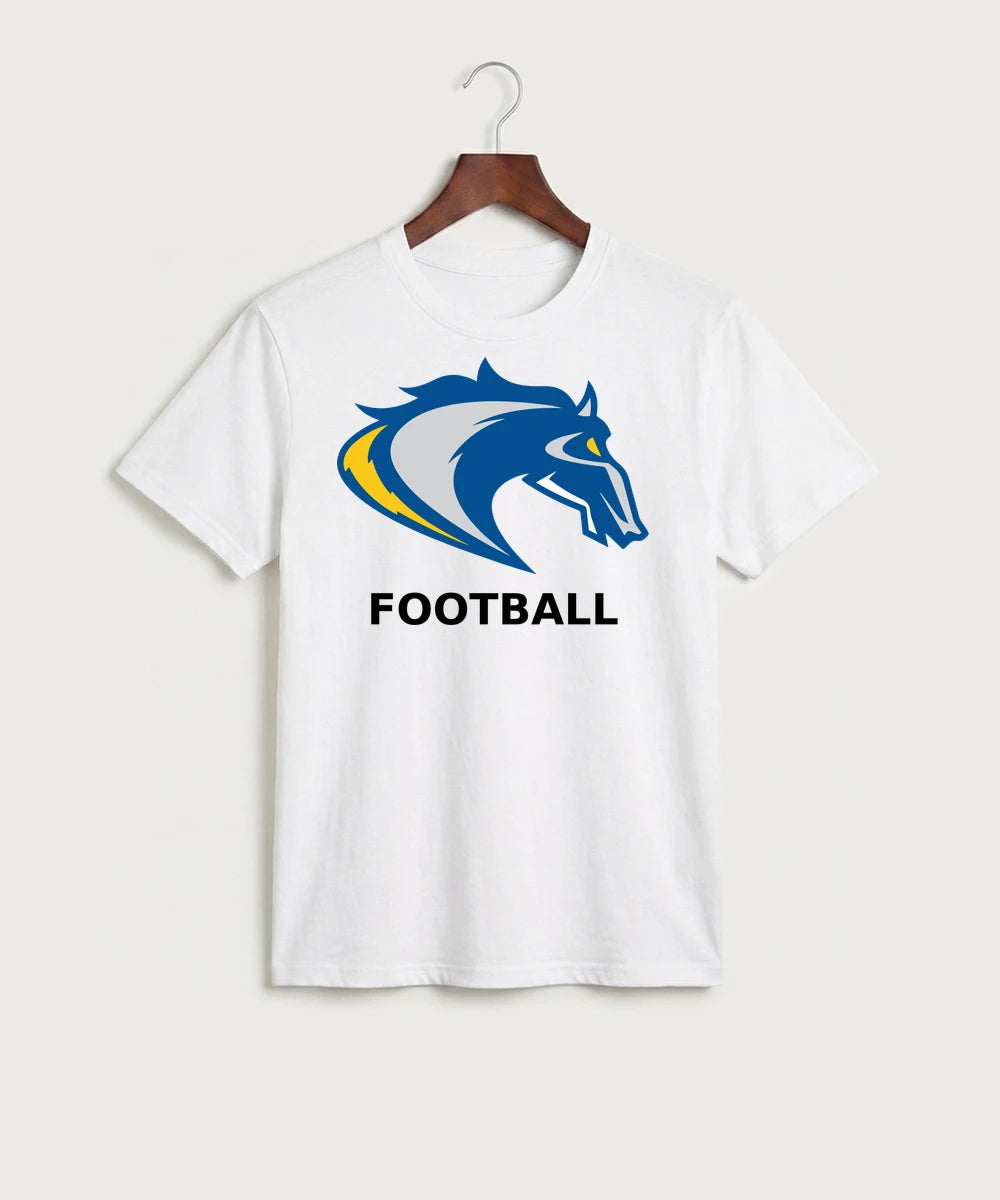 Riverside High School Football general - White Port & Co Core Cotton Tee. PC54