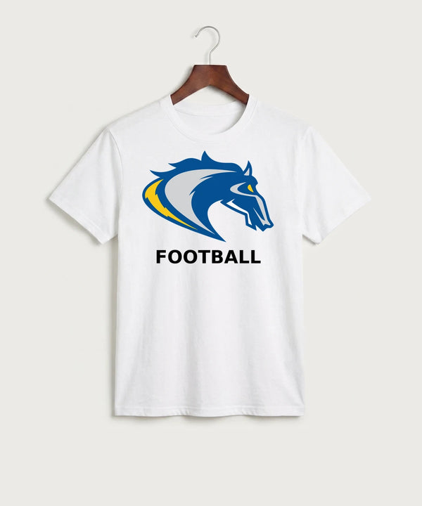 Riverside High School Football general - White Port & Co Core Cotton Tee. PC54