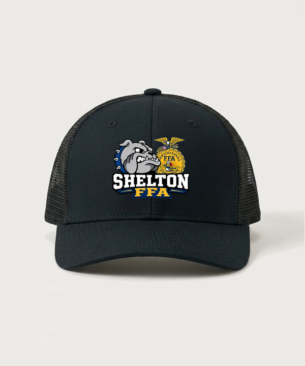 Shelton High School FFA general - Black/ Black Sport-Tek Club Trucker Cap STC46