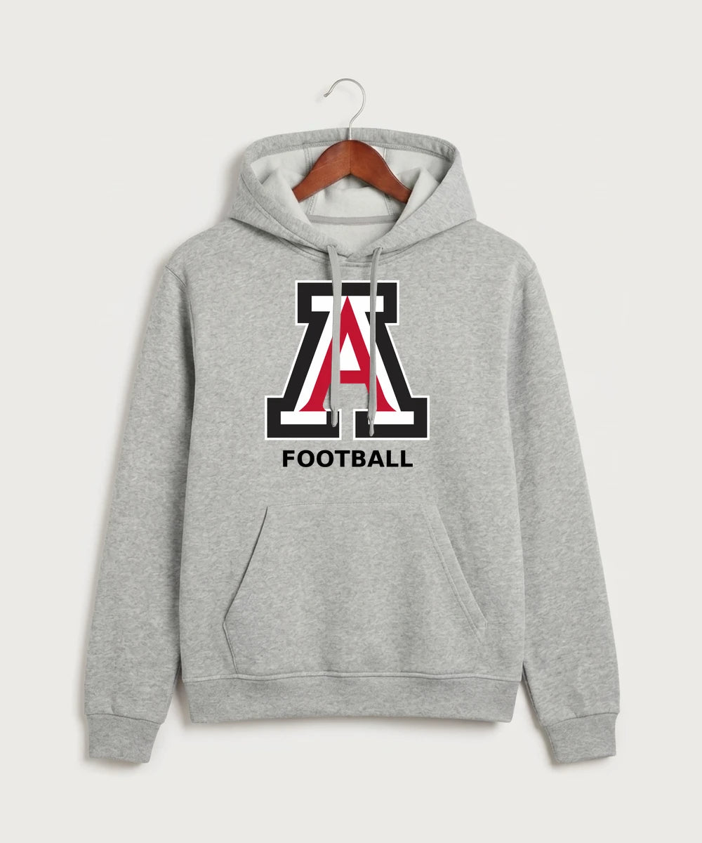 Amboy Football general - Grey Heather Unisex Fleece Hooded Sweatshirt