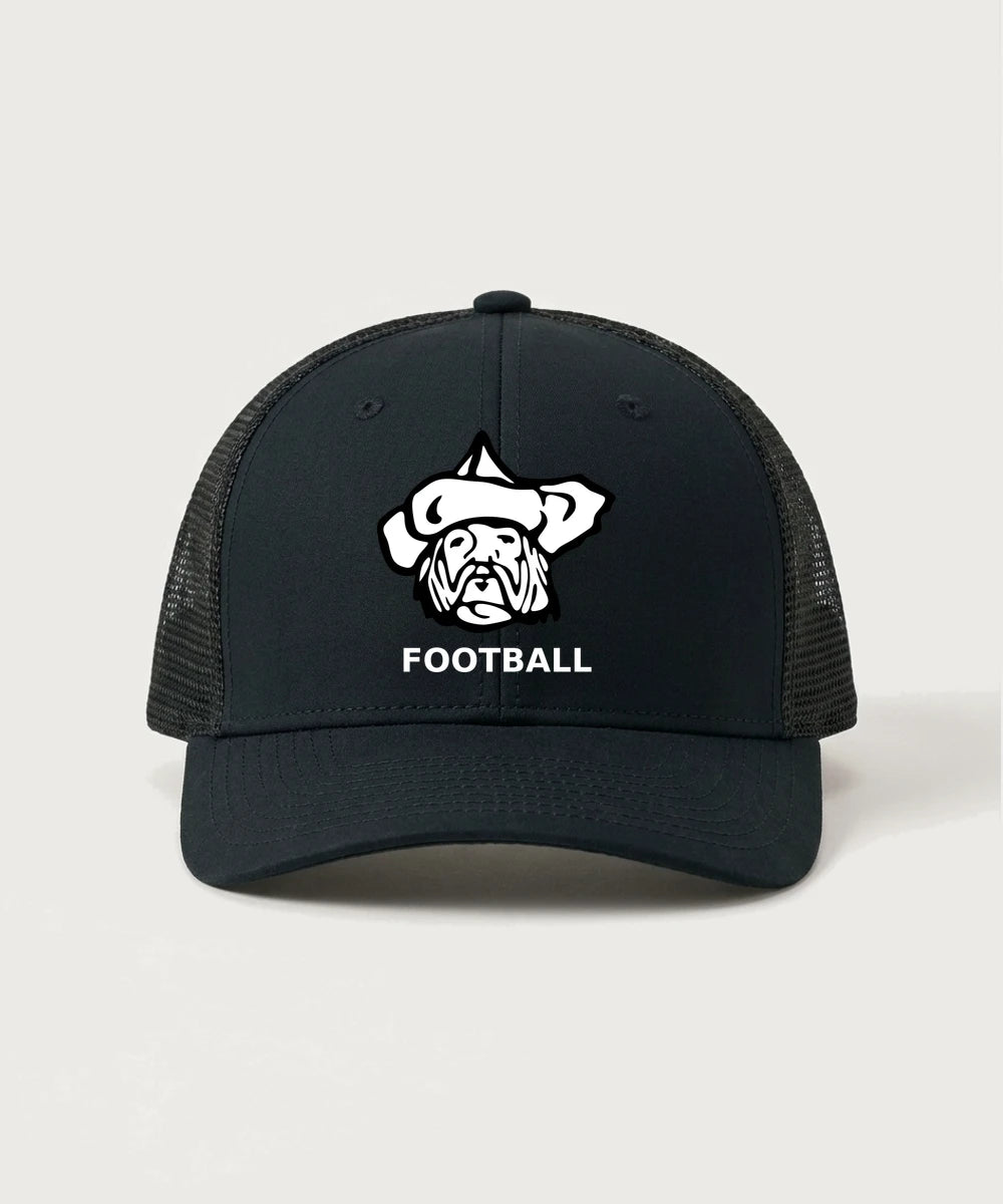 Polo HS Football general - Black/ Black Sport-Tek Club Trucker Cap STC46