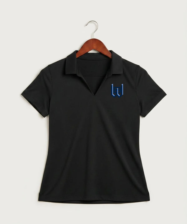 West Bend West High School Football - Black Polo - Left Chest