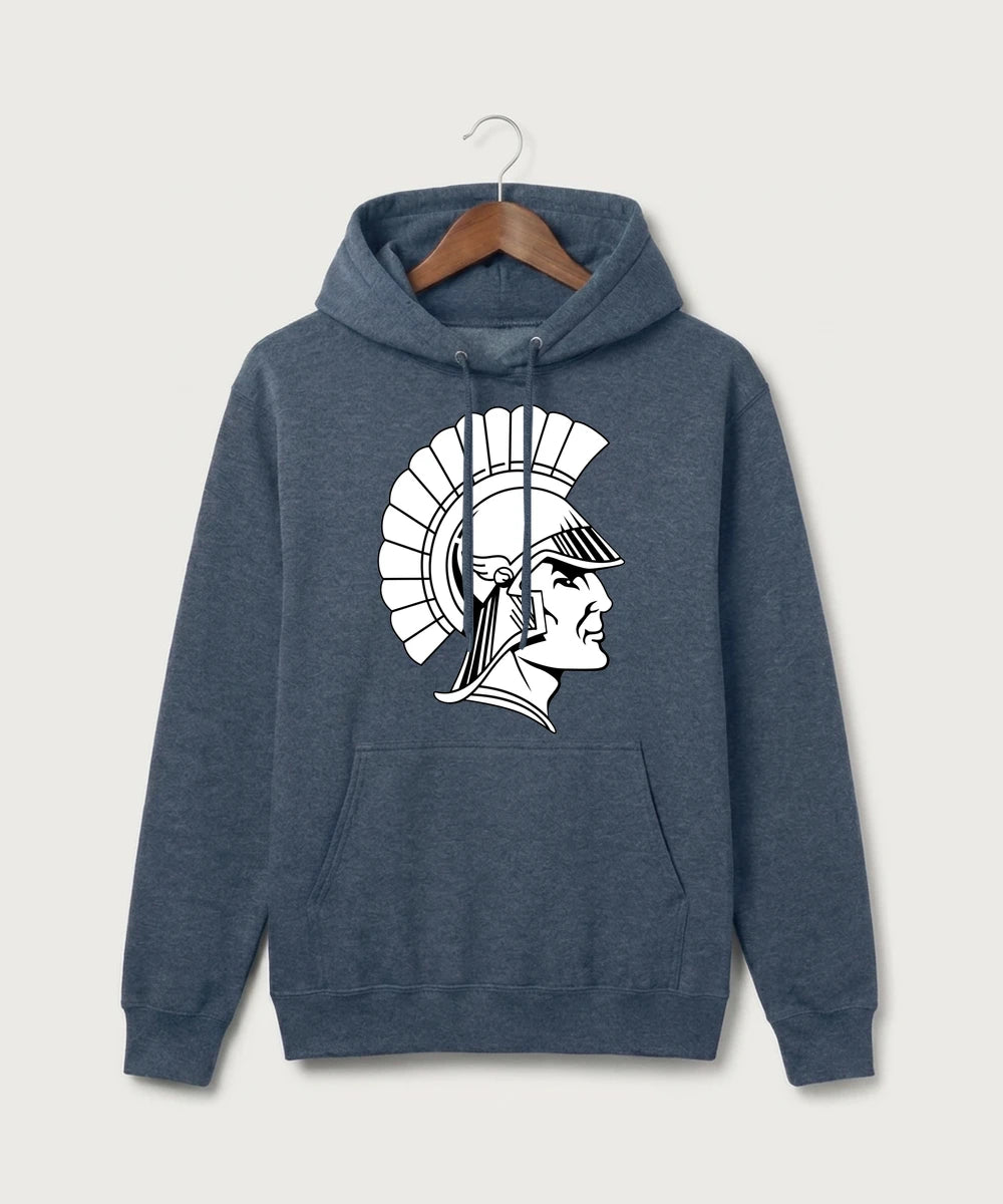 GF E2E Test 10 Player Packs - Heather Navy Port & Co Core Fleece Pullover Hooded Sweatshirt. PC78H