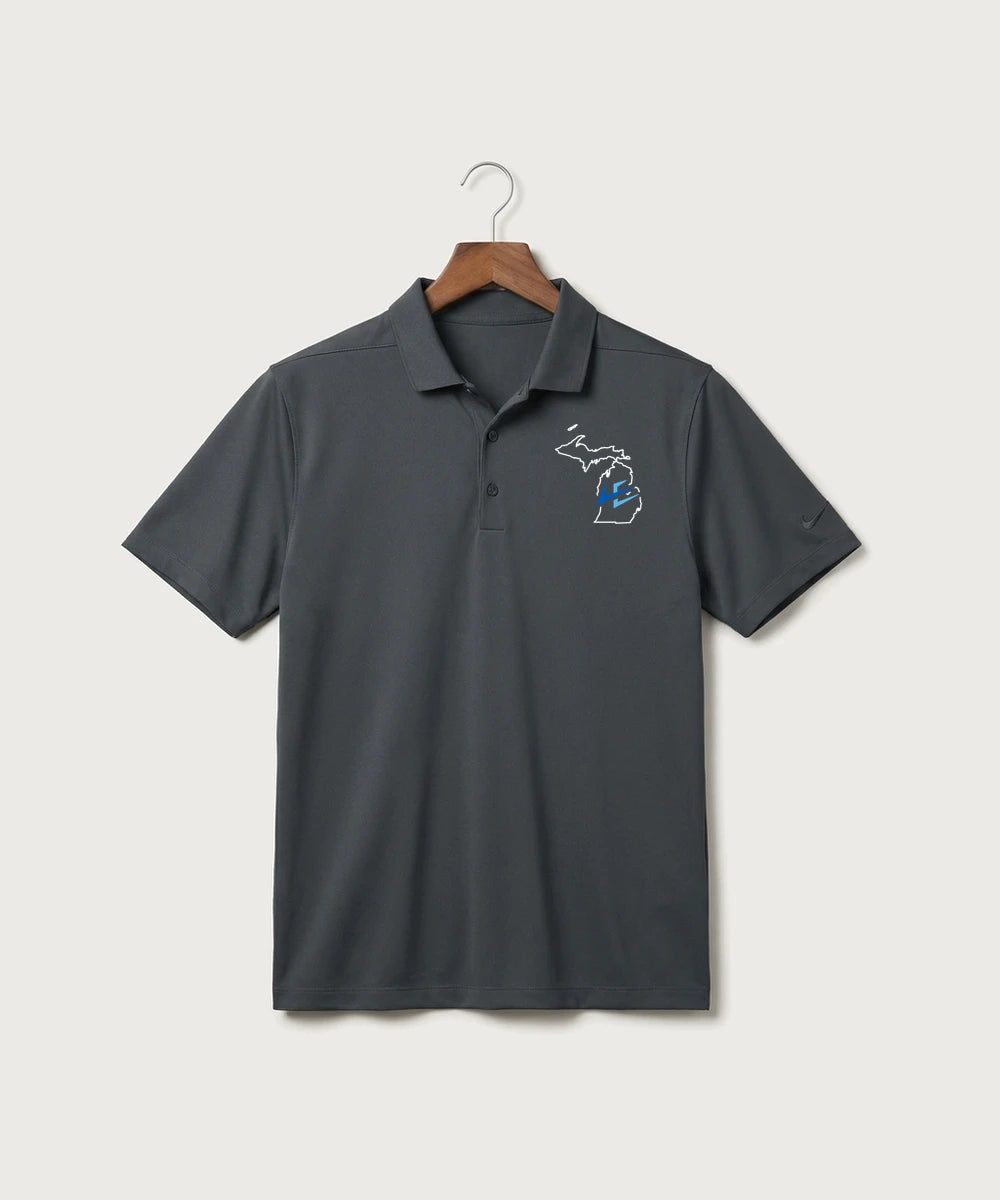 Leading Edge Michigan Team Store - Anthracite Polo