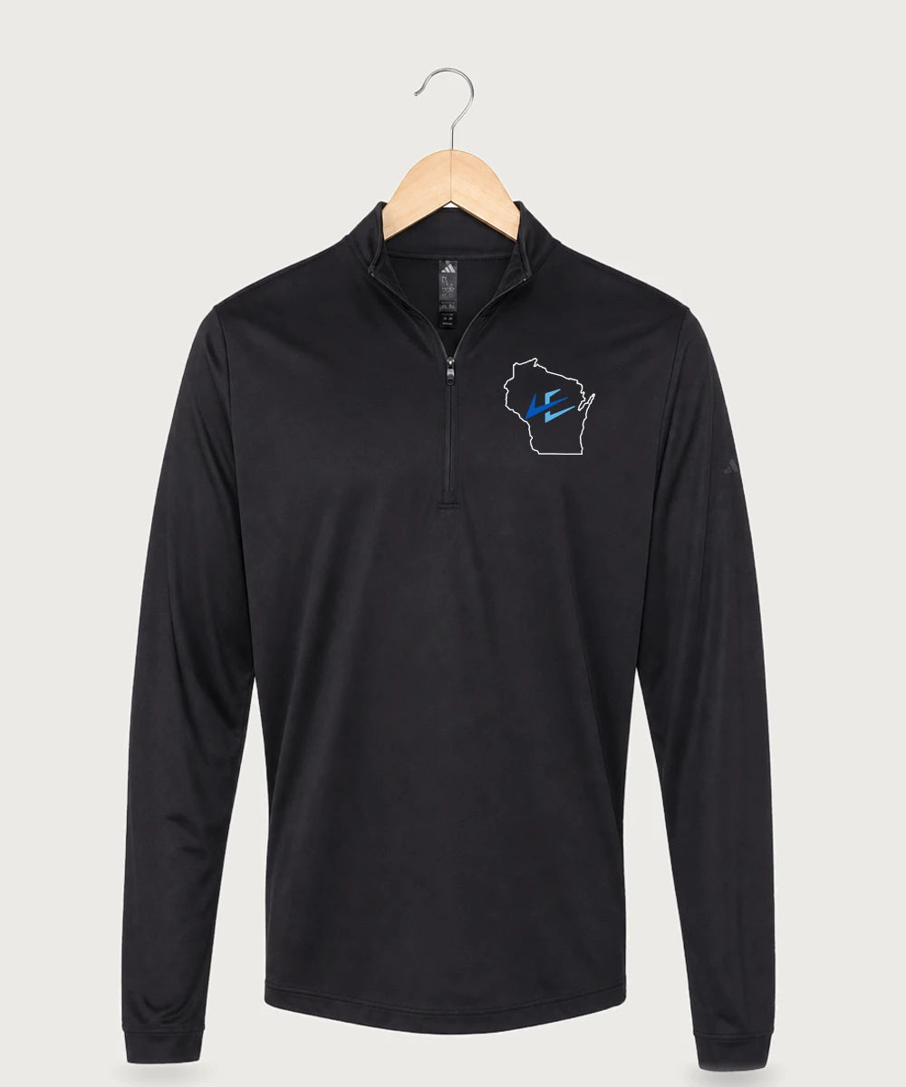 Leading Edge Wisconsin Team Store - Black Men's Ultimate365 Lightweight Quarter-Zip Pullover