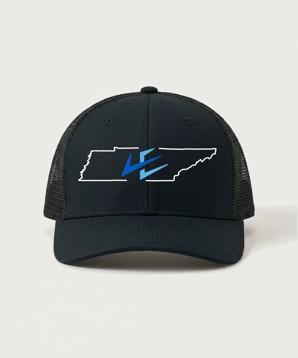 Leading Edge Tennessee Team Store - Black/ Black Sport-Tek Club Trucker Cap STC46