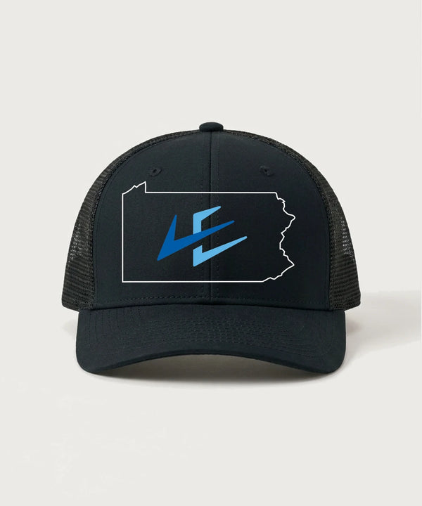 Leading Edge Pennsylvania Team Store - Black/ Black Sport-Tek Club Trucker Cap STC46