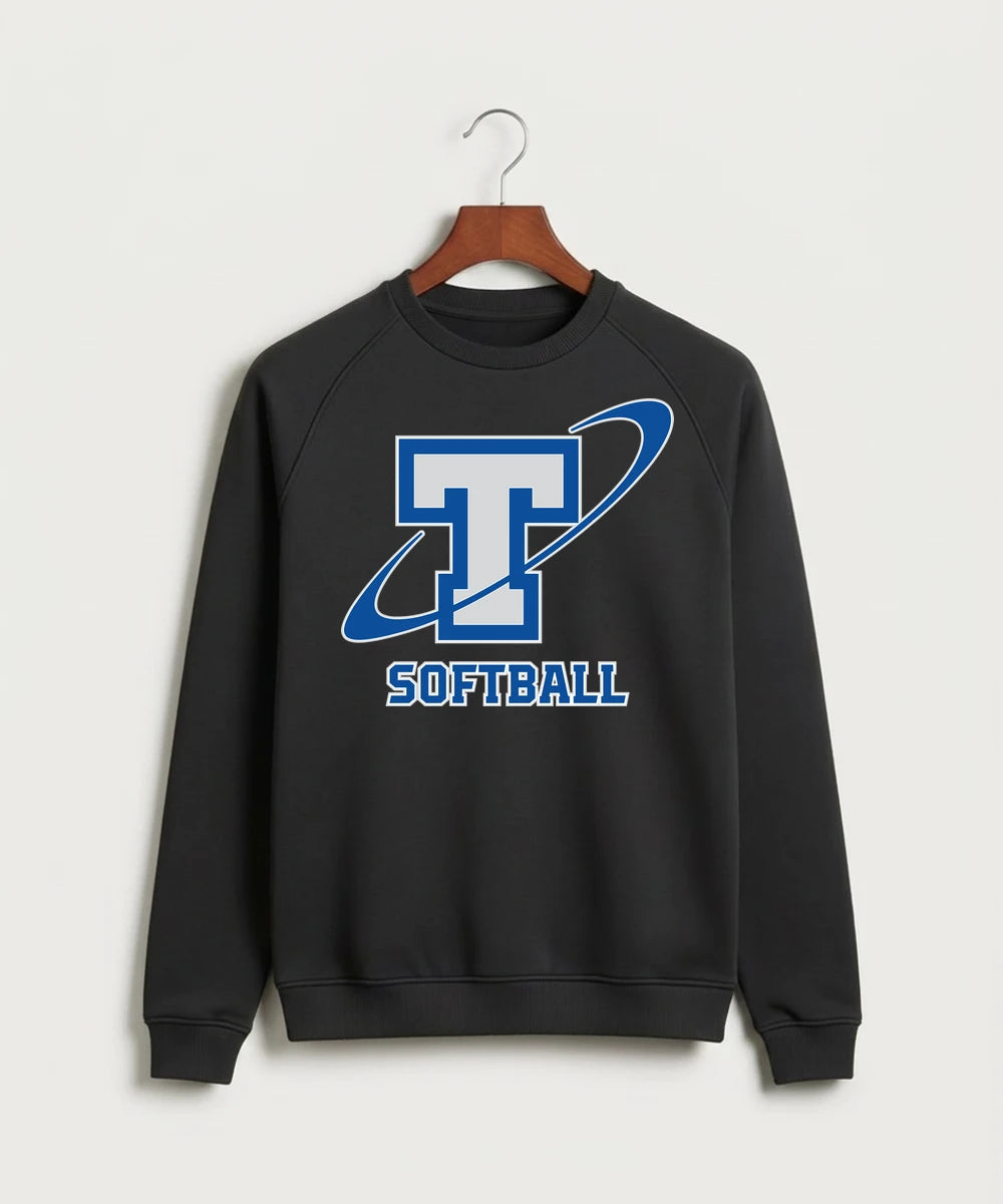 Papillion La Vista South Titan Softball Team Store - Black Crewneck - Full Chest
