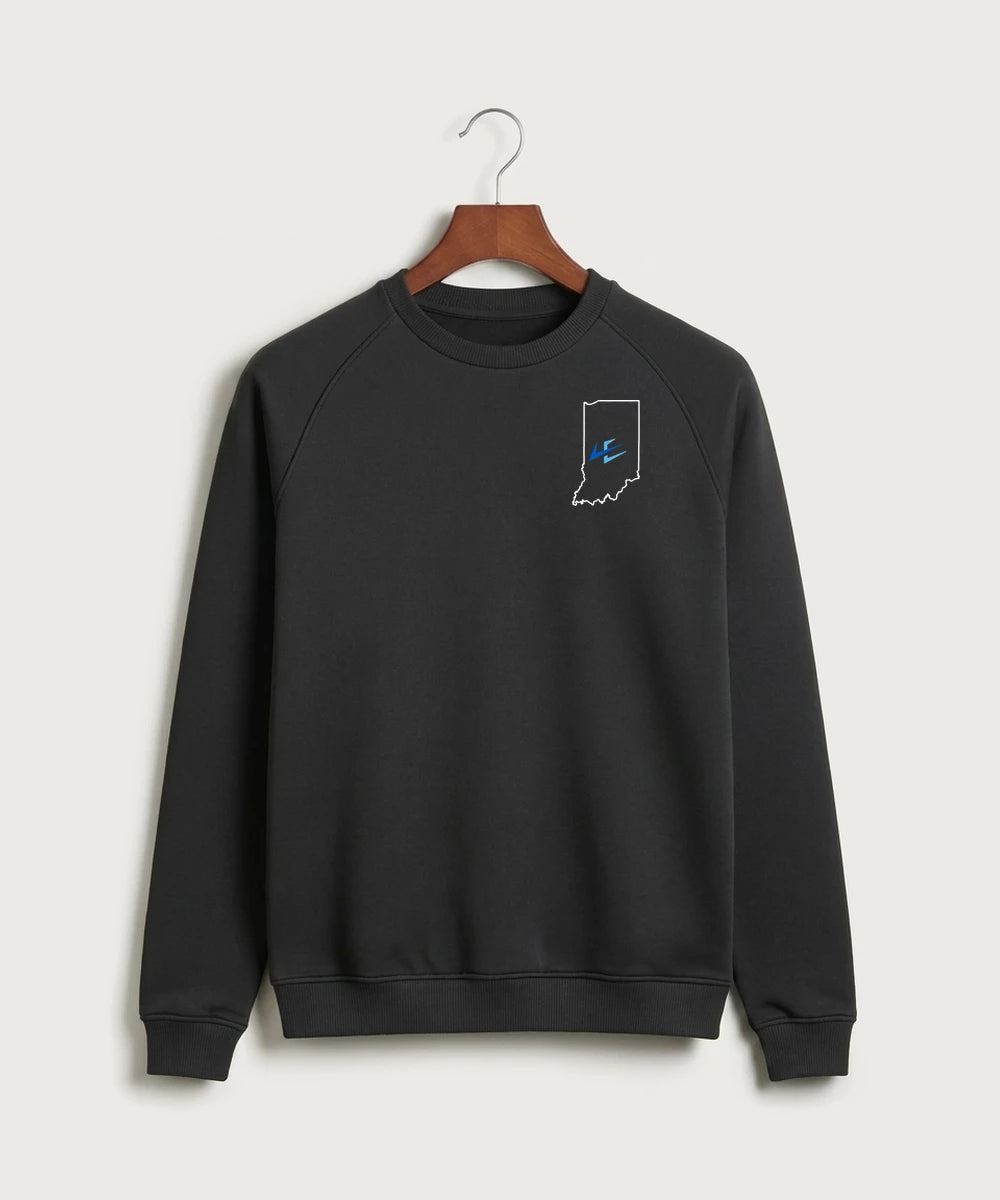 Leading Edge Indiana Team Store - Black Crewneck - Left Chest