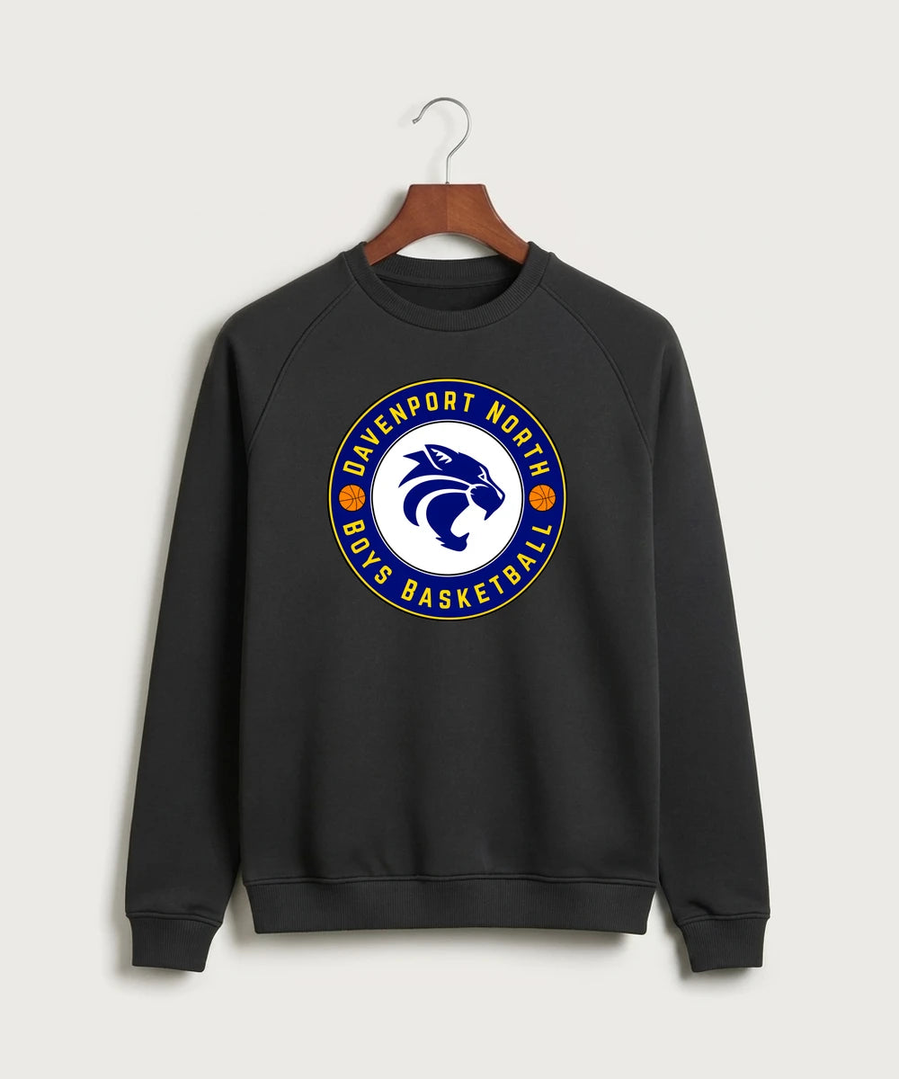 Davenport North High School Basketball Team Store - Black Crewneck