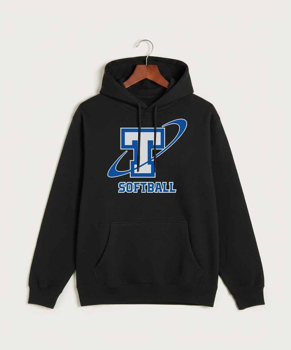 Papillion La Vista South Titan Softball Team Store - Black Hoodie Value - Full Front