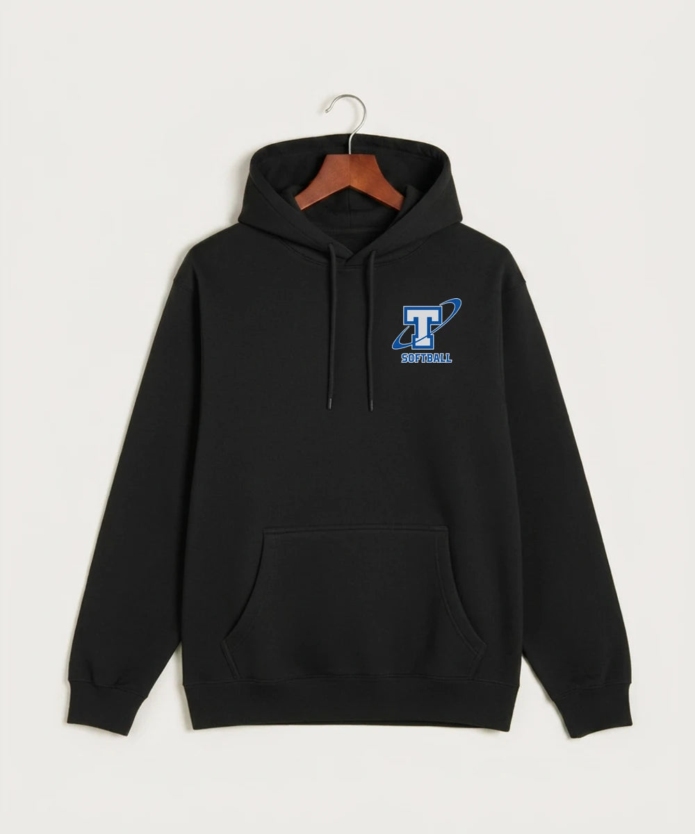 Papillion La Vista South Titan Softball Team Store - Black Hoodie Value - Left Chest